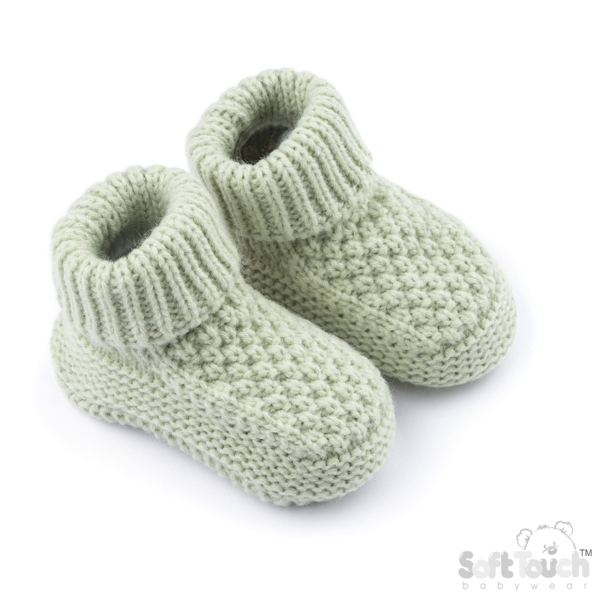 Baby Mint 'Elegance' Ribbed Bootees : ABO712-BMI