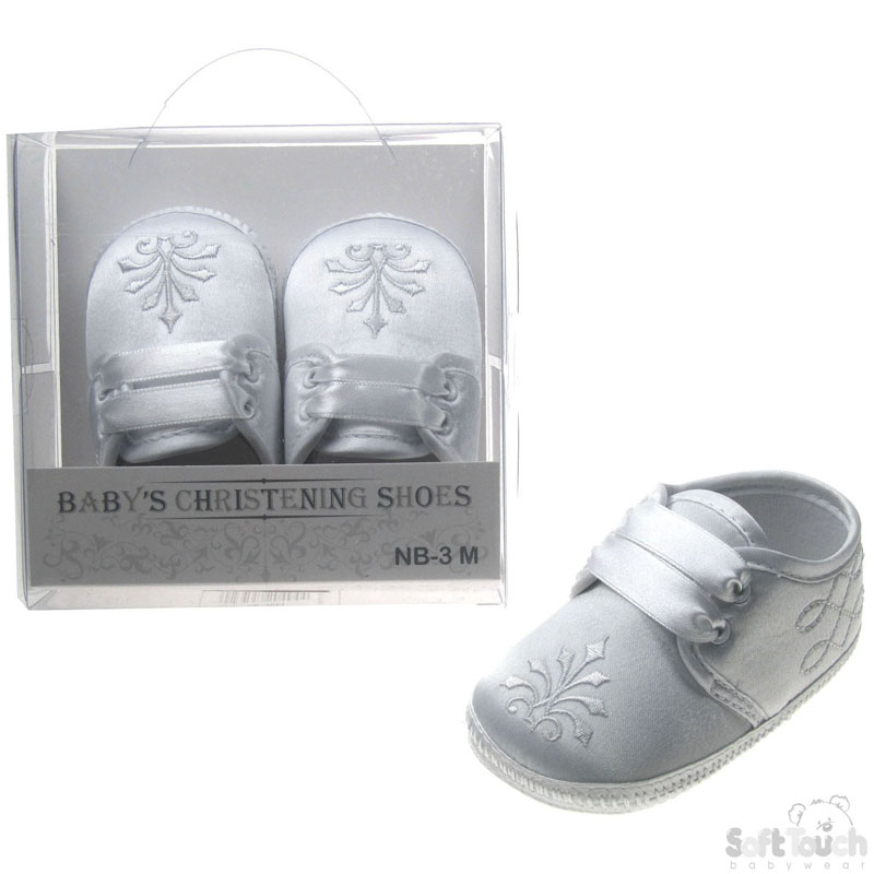 Boys White Satin Shoes No.B92-W