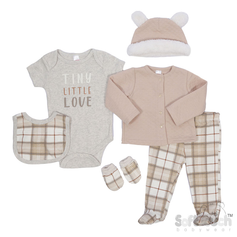 6 Piece Quillted Garment Gift Set : BG314 (Checked)
