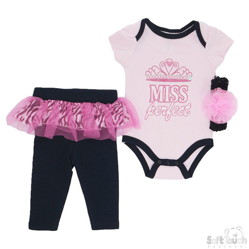 Miss Perfect 3 Pc Set: H/B, BS & Pants No. BG74