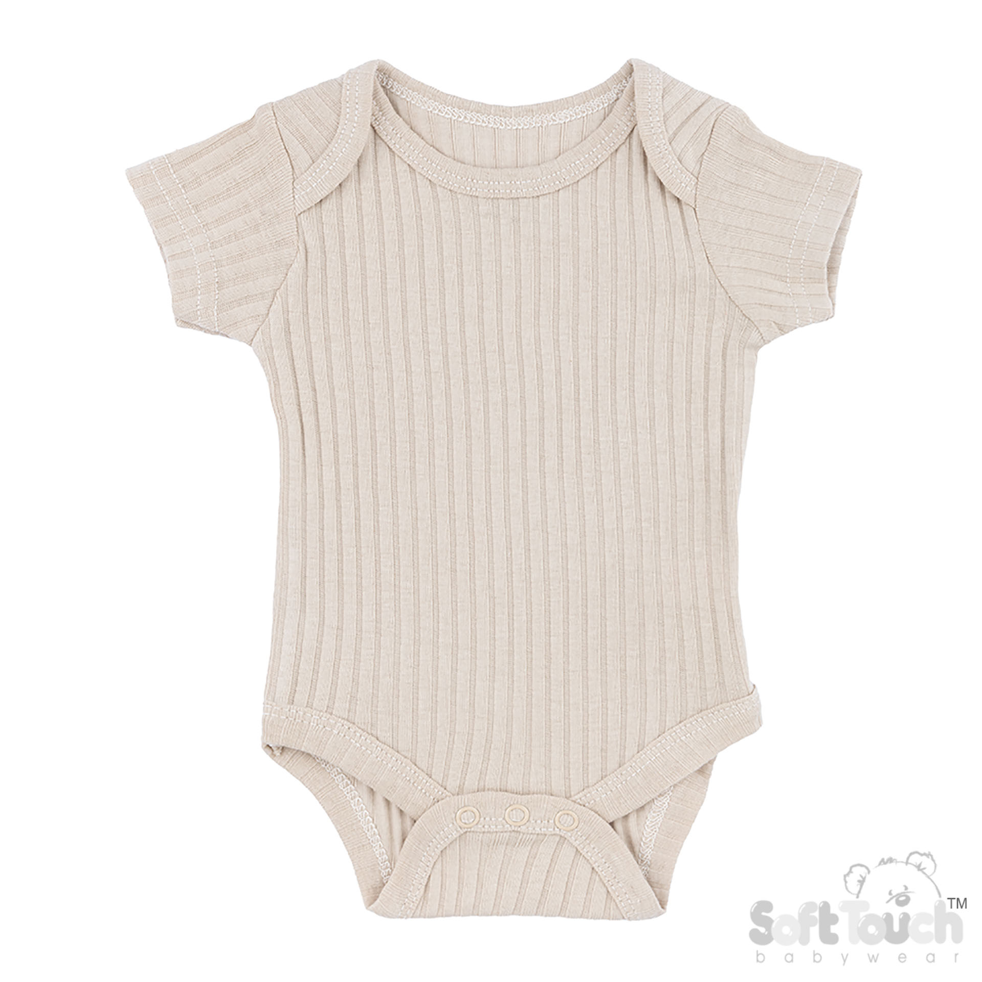 Biscuit Ribbed Bodysuit No. BS4600-BI-3-6m
