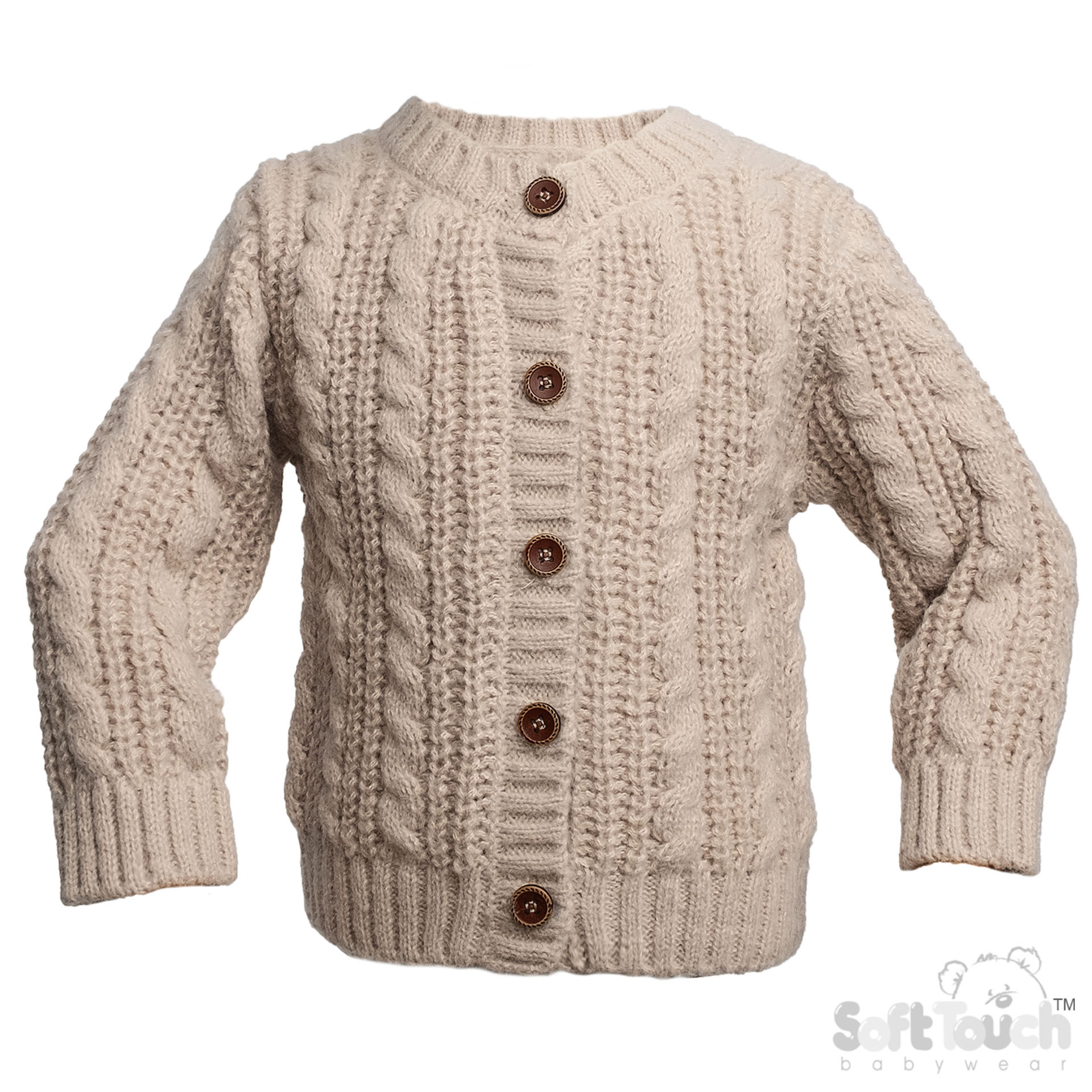 Long Sleeved Biscuit Knitted Cardigan : CD16-BI
