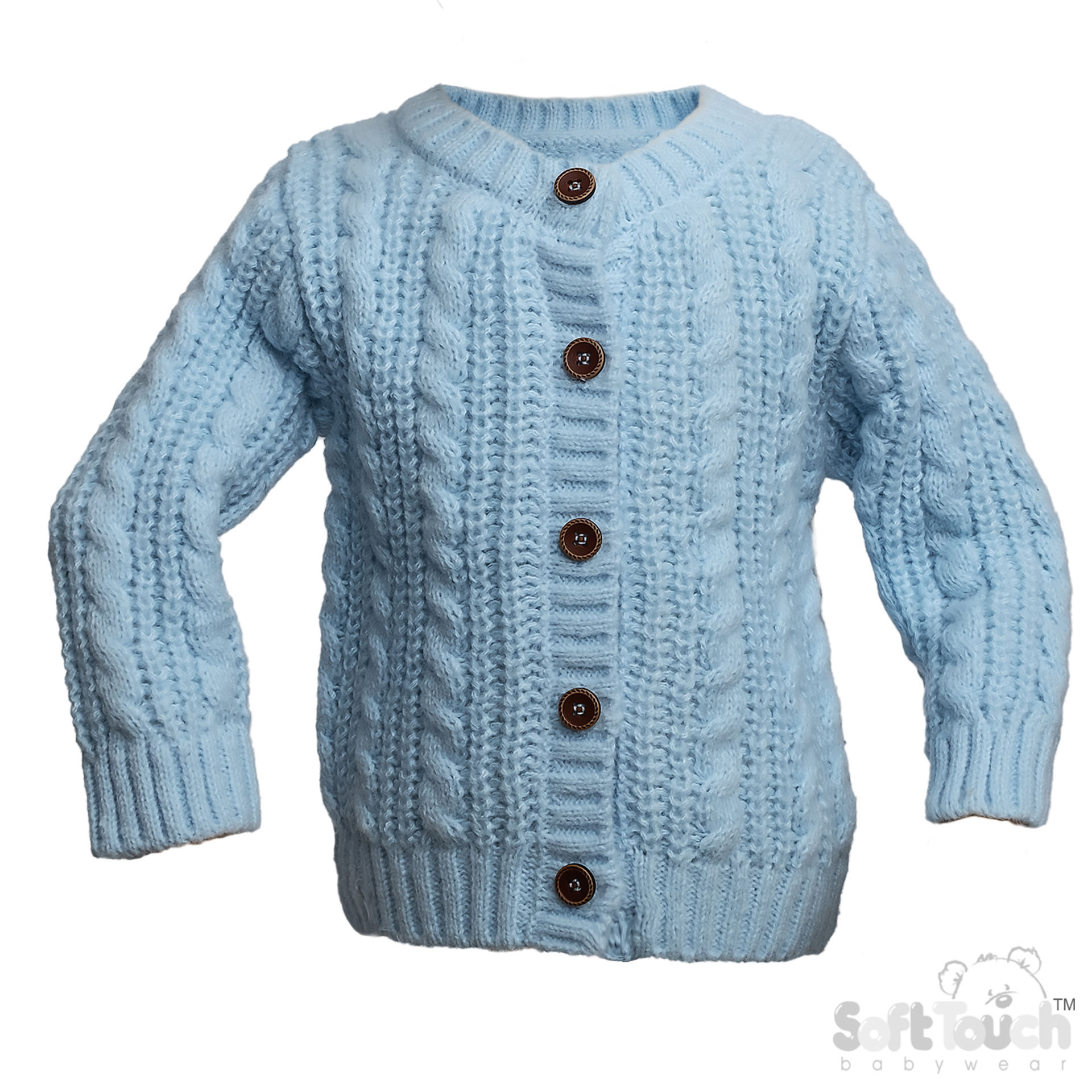 Long Sleeved Blue Knitted Cardigan : CD16-B