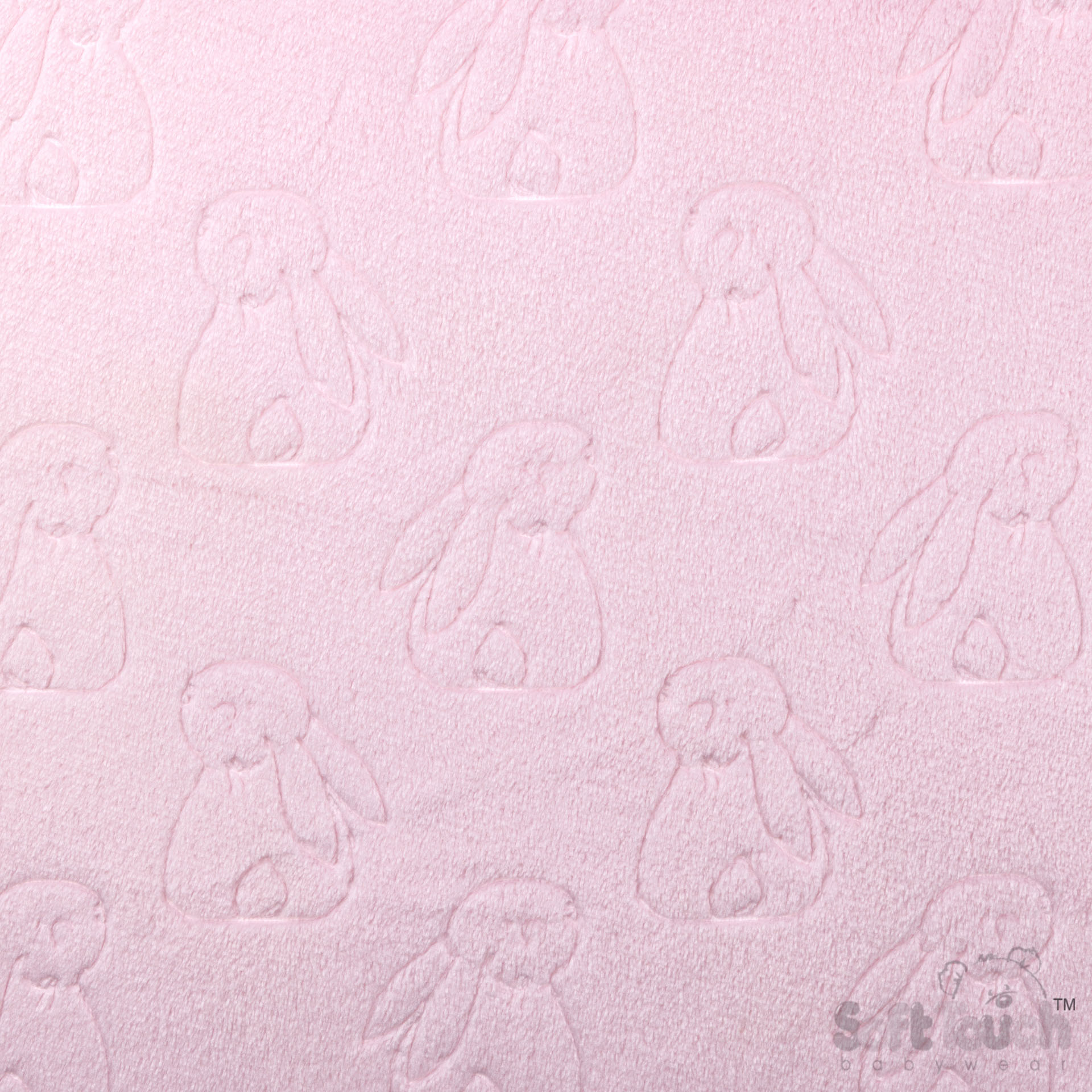 Pink Bunny Embossed Flannel Wrap - FBP305-P