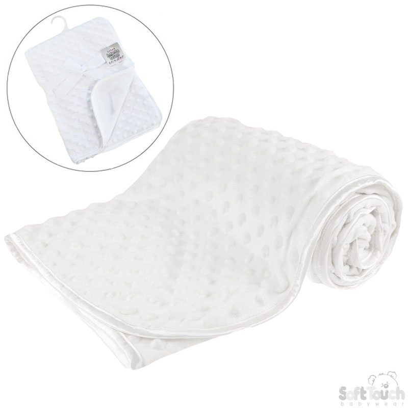 White Bubble Wrap W/Satin Trim No. FBP80-W