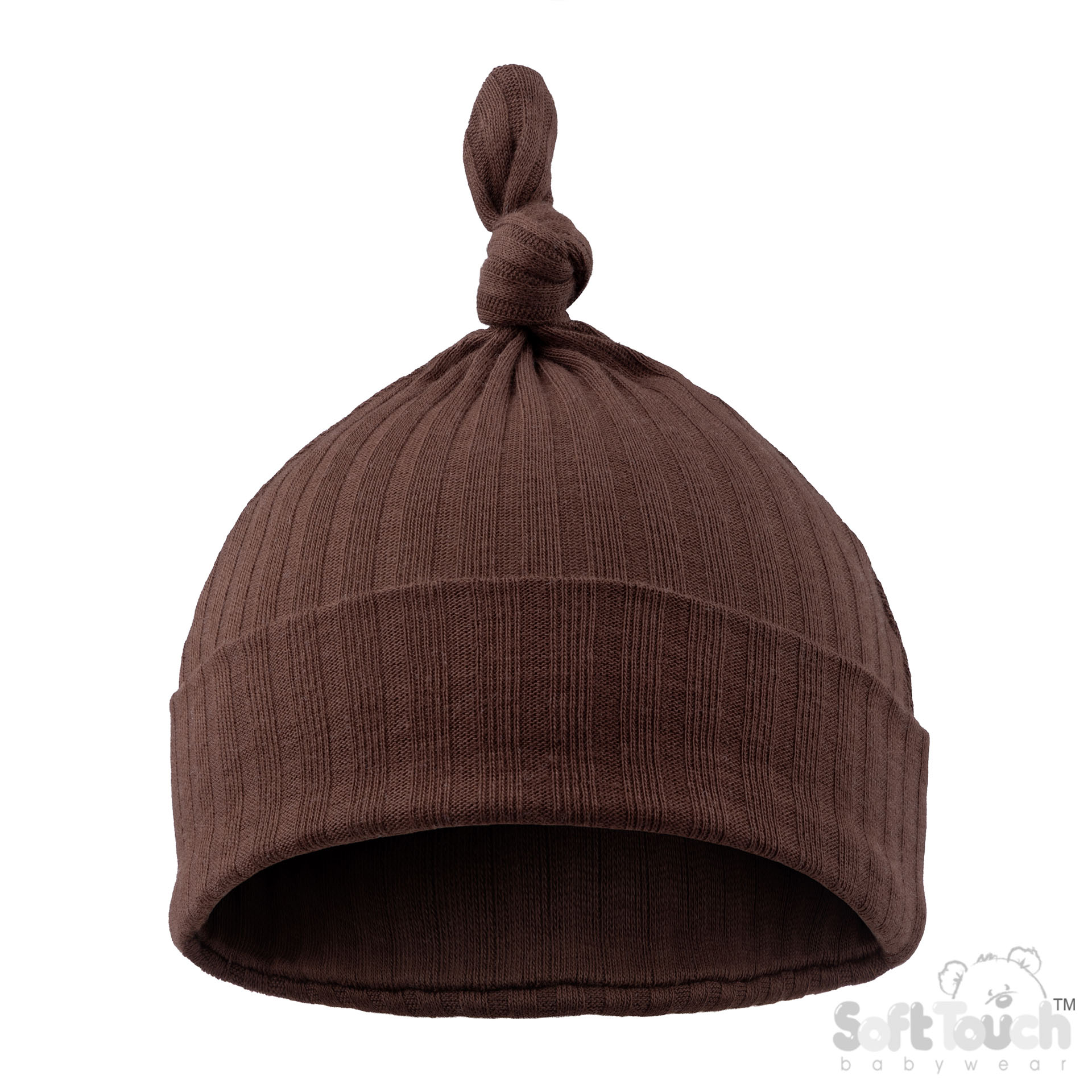 Chocolate Ribbed Knotty Hat No. H4600-CH