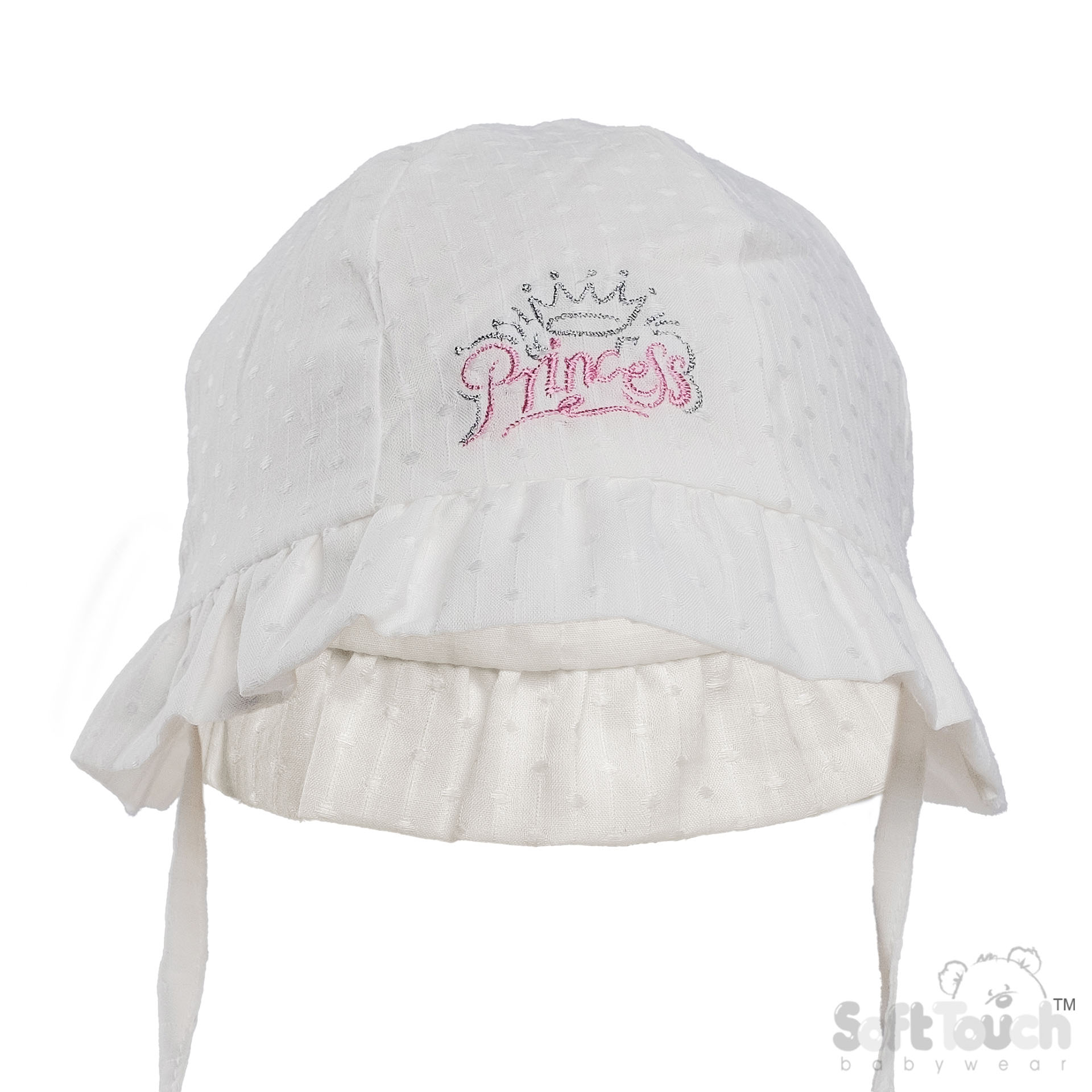 White Hat w/Princess Emb No. H84-W