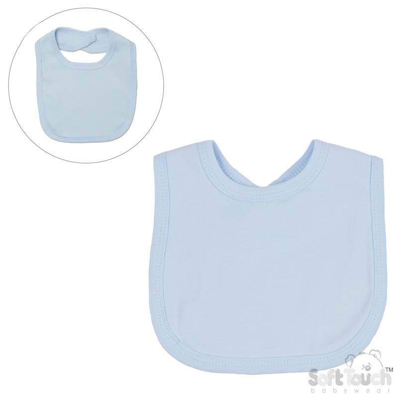 Baby Blue Velcro Bib No. P4623-B