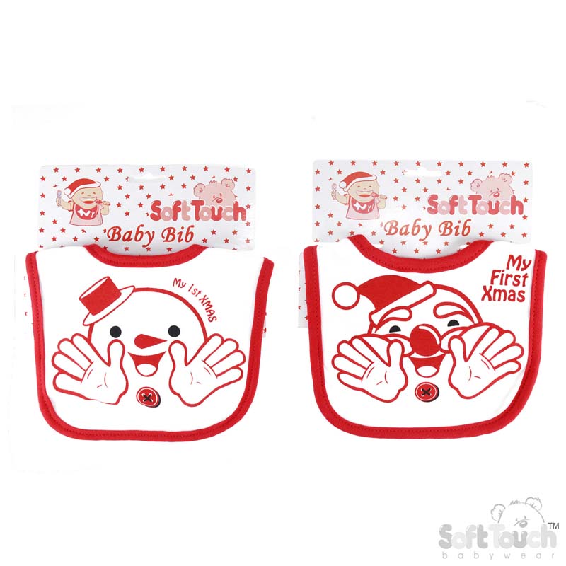 Xmas Face & Hand Print Bib No. P5164-X