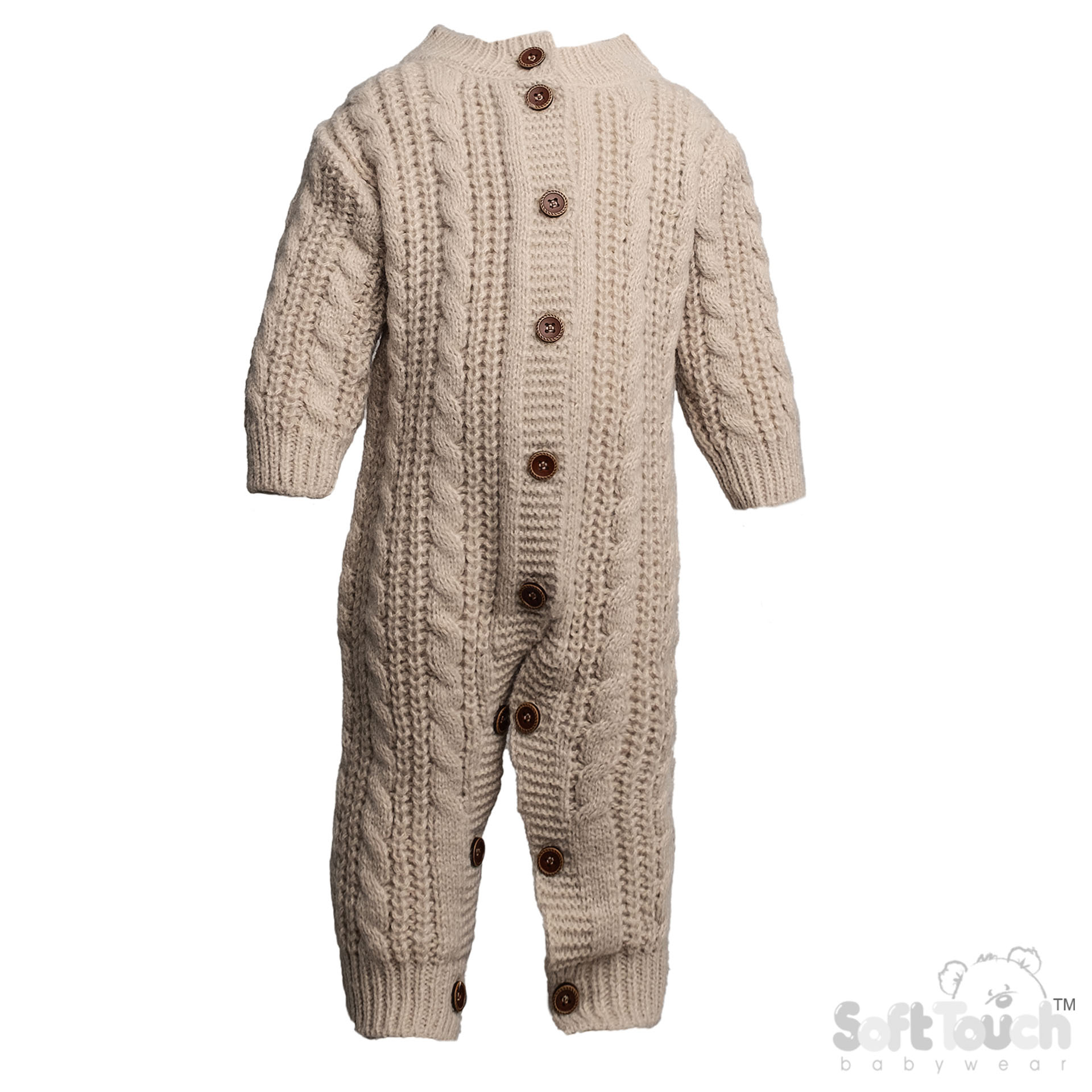 Long Sleeved Biscuit Knitted Romper : RM16-BI