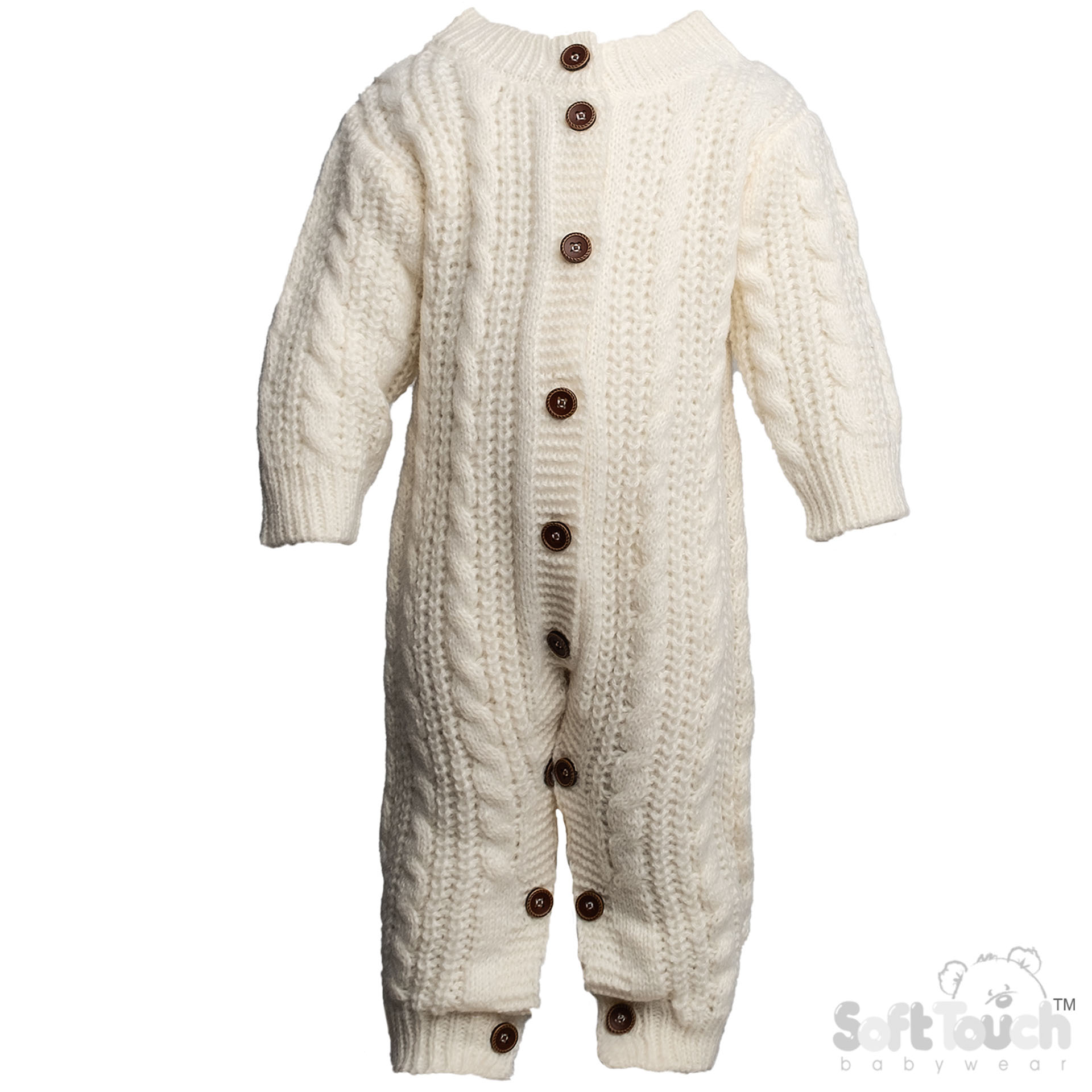 Long Sleeved Cream Knitted Romper : RM16-C