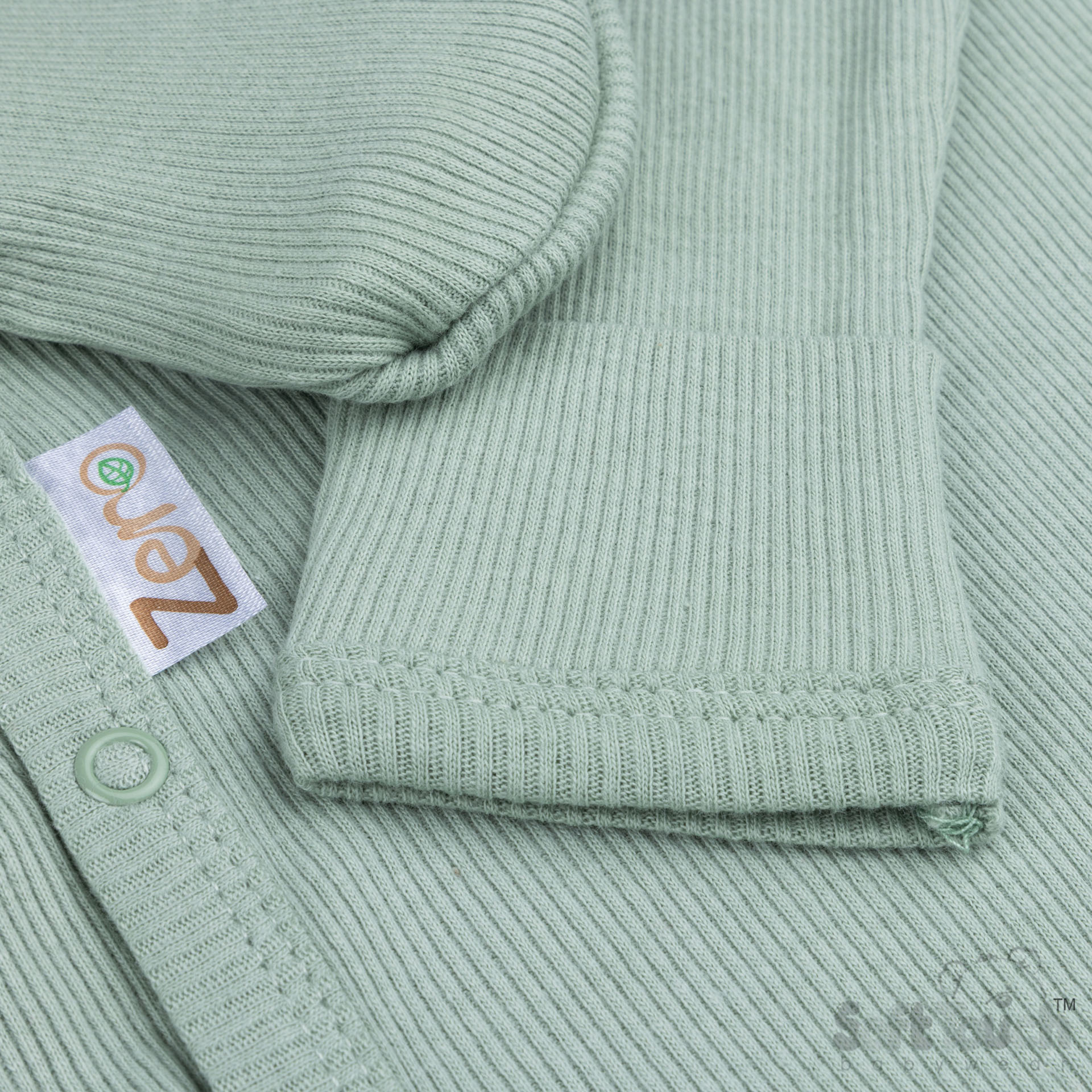 Sage Green Ribbed Sleepsuit No. SS4500-SG