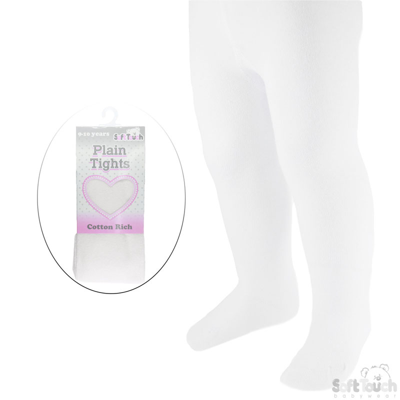 Plain White Tights : T80-W 9-10y