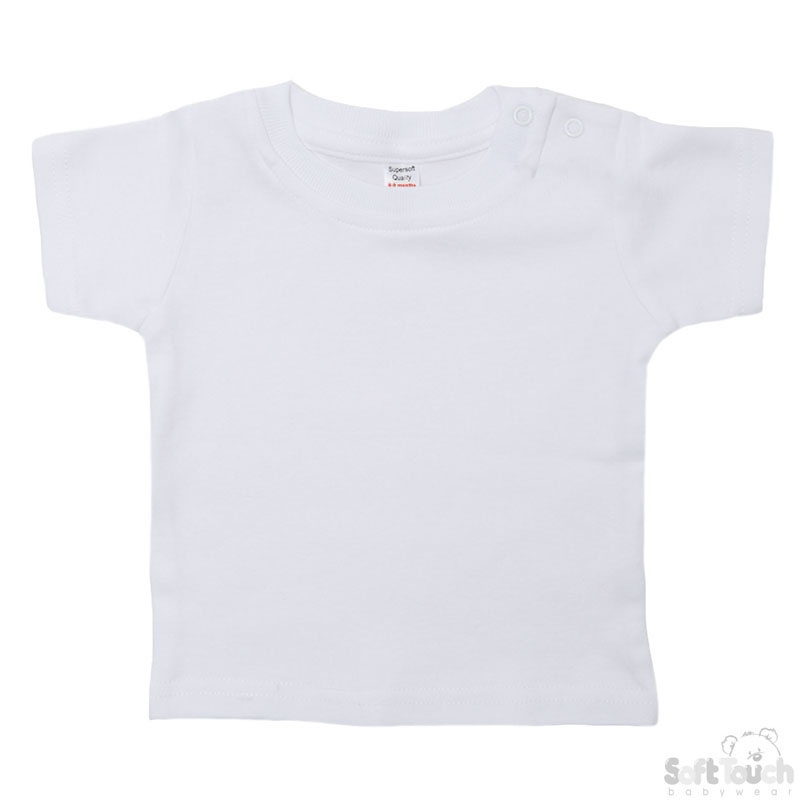Infants White Tee Shirt No. TS4650-W-6-9m
